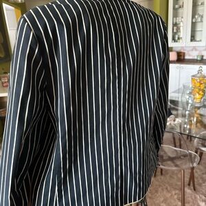Men's Black Striped Blazer